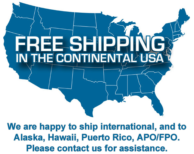 Free Shipping to the Continental USA